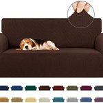 Read more about the article KEKUOU Stretch Loveseat Couch Cowl Slipcover,Sofa Covers for two Cushion Sofa Couch (55″-79″) Furnishings Protector Couch with Elastic Backside for Youngsters,Canine. Jacquard Small Checked (Medium,Chocolate)